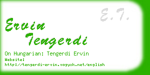 ervin tengerdi business card